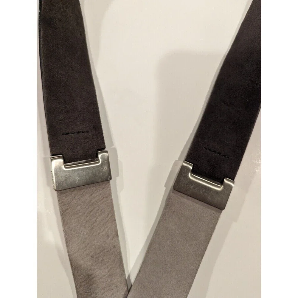 Vintage 80s Deadstock Mondi Two-tone Suede‎ Belt NWT Small Silver Accents Chic